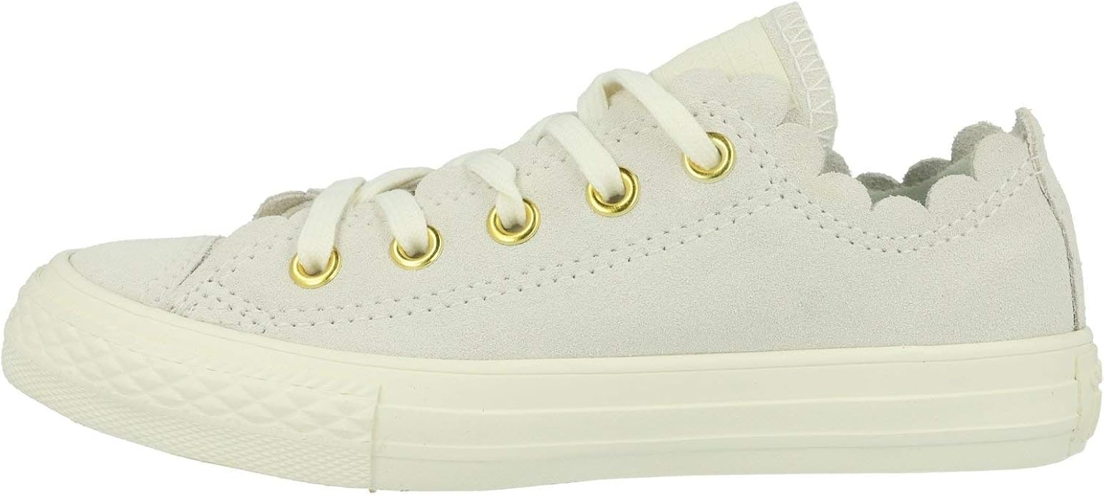 converse white all star frilly thrills ox trainers
