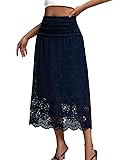 DRESSTELLS Women's Eyelet Maxi Skirts 2025, Spring