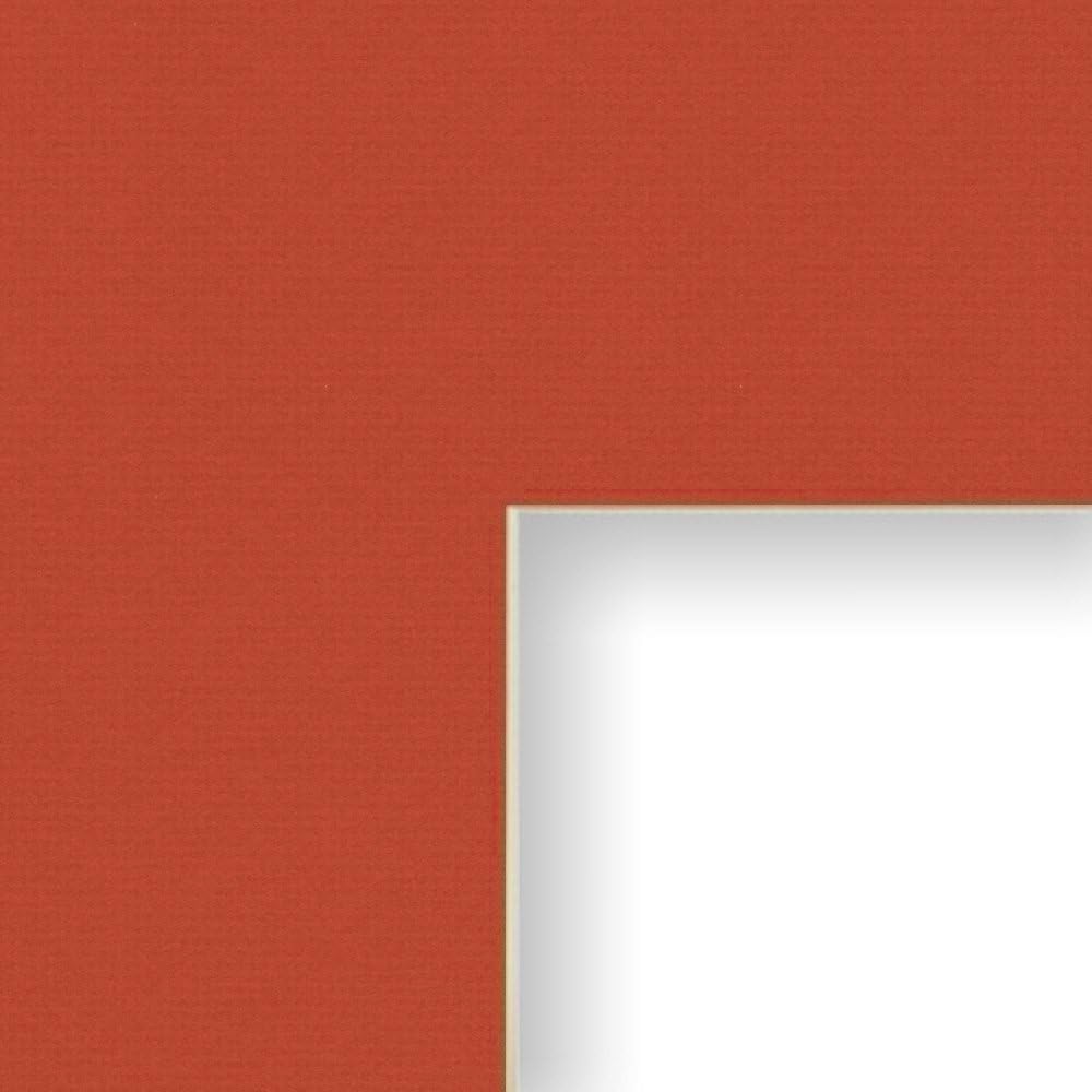Craig Frames B556 14x20-Inch Mat, Single Opening for 11x17-Inch Image, Terra-Cotta with Cream Core