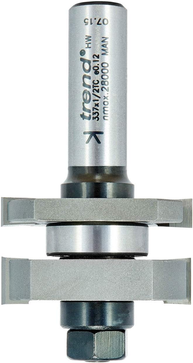 Trend Professional Tongue & Groove Set Router Cutter, 1/2 Inch Shank, 41mm Cut Diameter, 6.35mm Cut Length, 337X1/2TC - Image 5