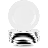10 Strawberry Street 10.5" Catering Round Dinner Plate, Set of 12 , White