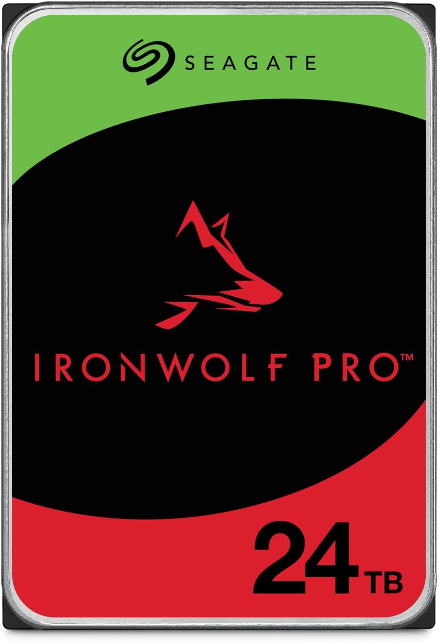 Seagate IronWolf Pro 24TB NAS Internal Hard Drive 3.5in CMR 256MB SATA 6Gb/s