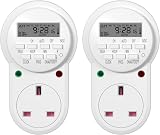 HBN Digital Programmable Plug-in Timer Socket 24/7 9 On/Off Programs 13A 3120W