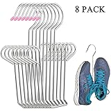 JOCNIKA 8 Pack Shoes Hanger Drying Rack Stainless Steel Drying Shoes Organizer Hook