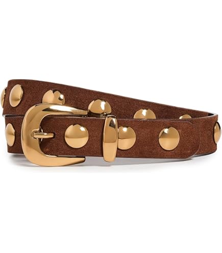 2694 Women\'s Metal Eyelet Belt In Suede, Dark Carob, Brown Маdеwеll | Accessories | 2694 Womens Metal Eyelet Belt In  main image 2