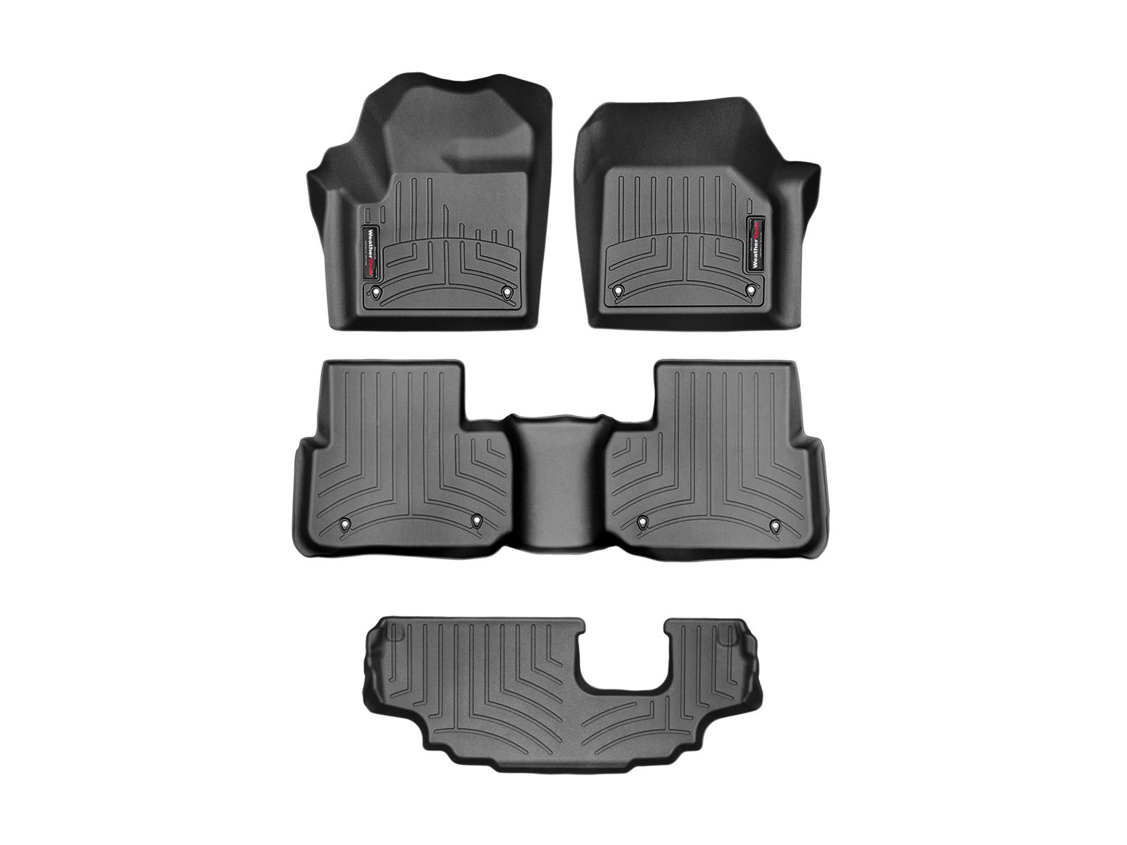 WeatherTech Custom Fit FloorLiner for Land Rover Discovery Sport - 1st, 2nd, 3rd Row (Black)