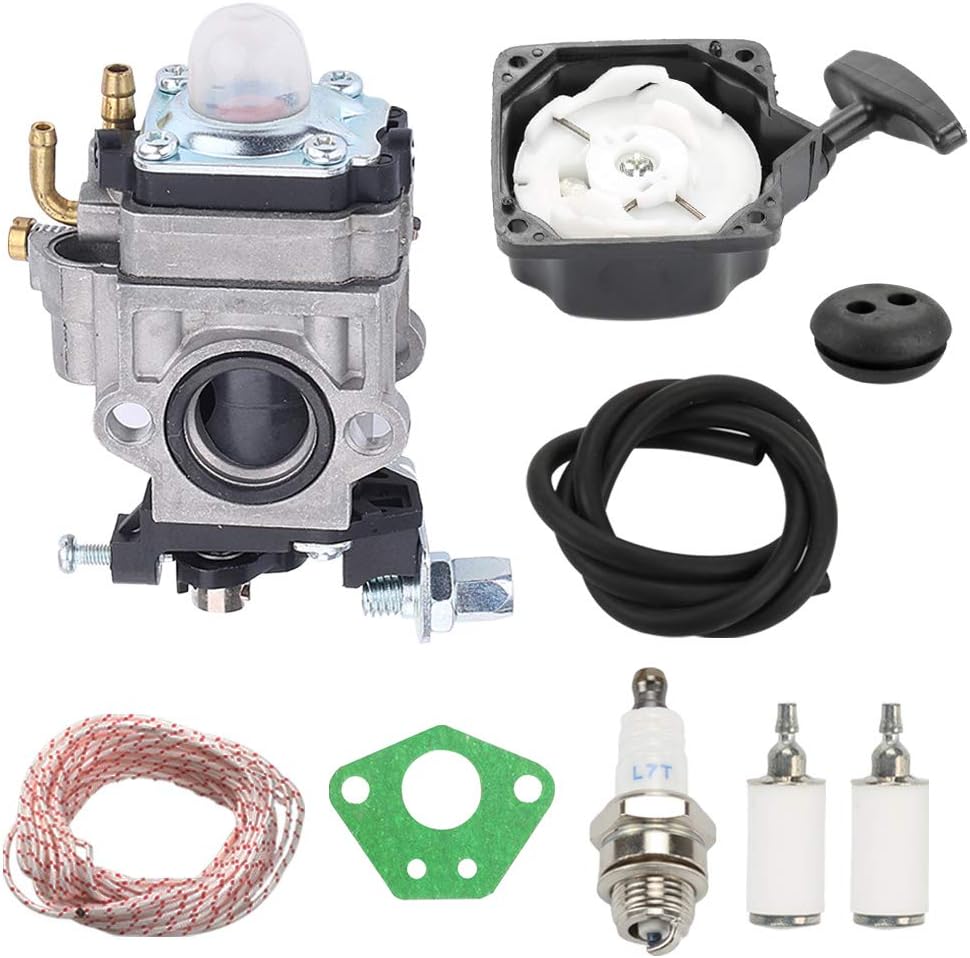HONEYRAIN WYK-66 Carburetor with Recoil Starter Fuel Filter Spark Plug Gasket for RedMax Red Max EB4300 EB4400 EB4401 EB431 EB7000 EB7001 Backpack Leaf Blower
