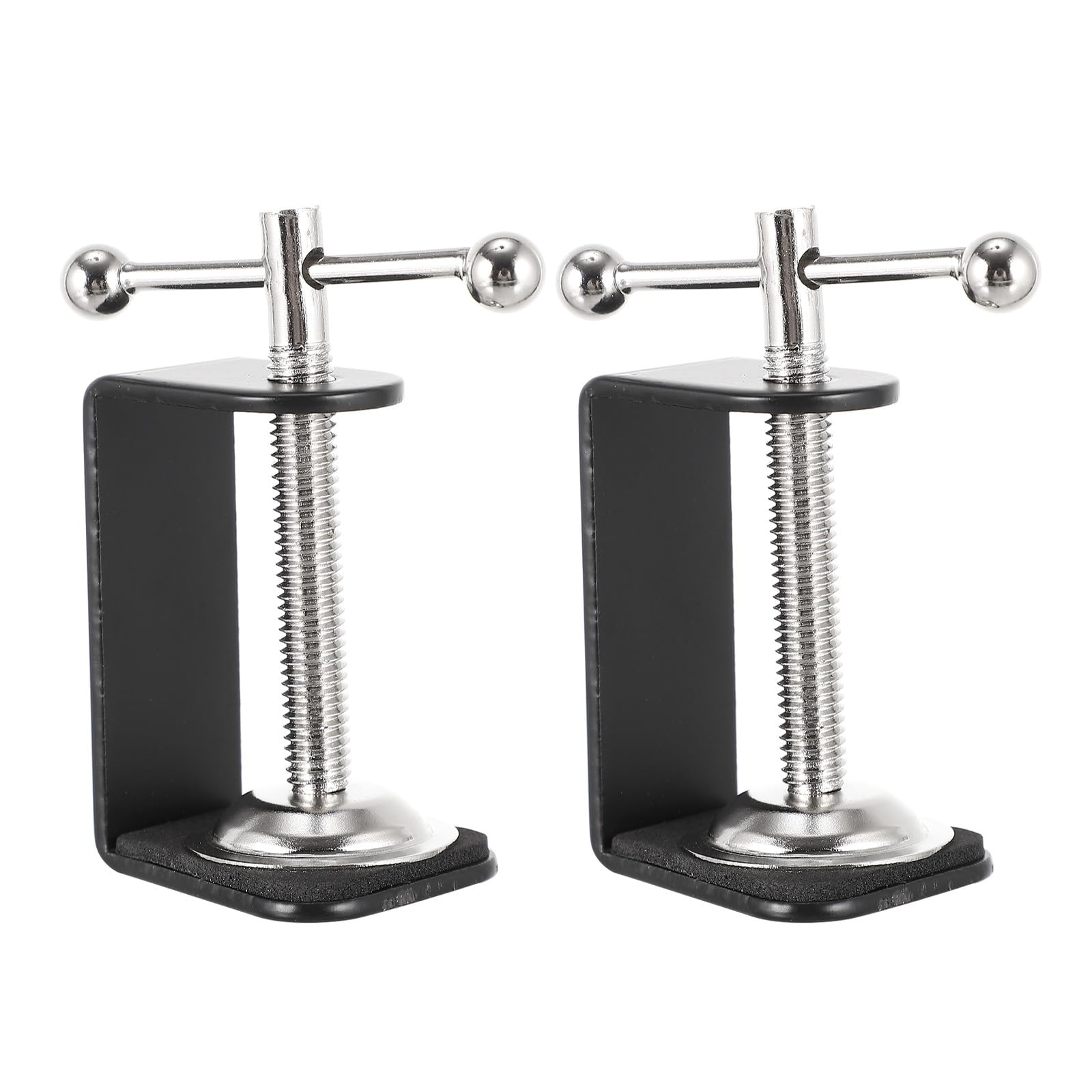 Housoutil Metal Base I-Clip Desk Clamp 3.3 Inch C-Shape Table Mount with Silicone Pads for Secure Microphone and Device Holding in Studio Home and Office