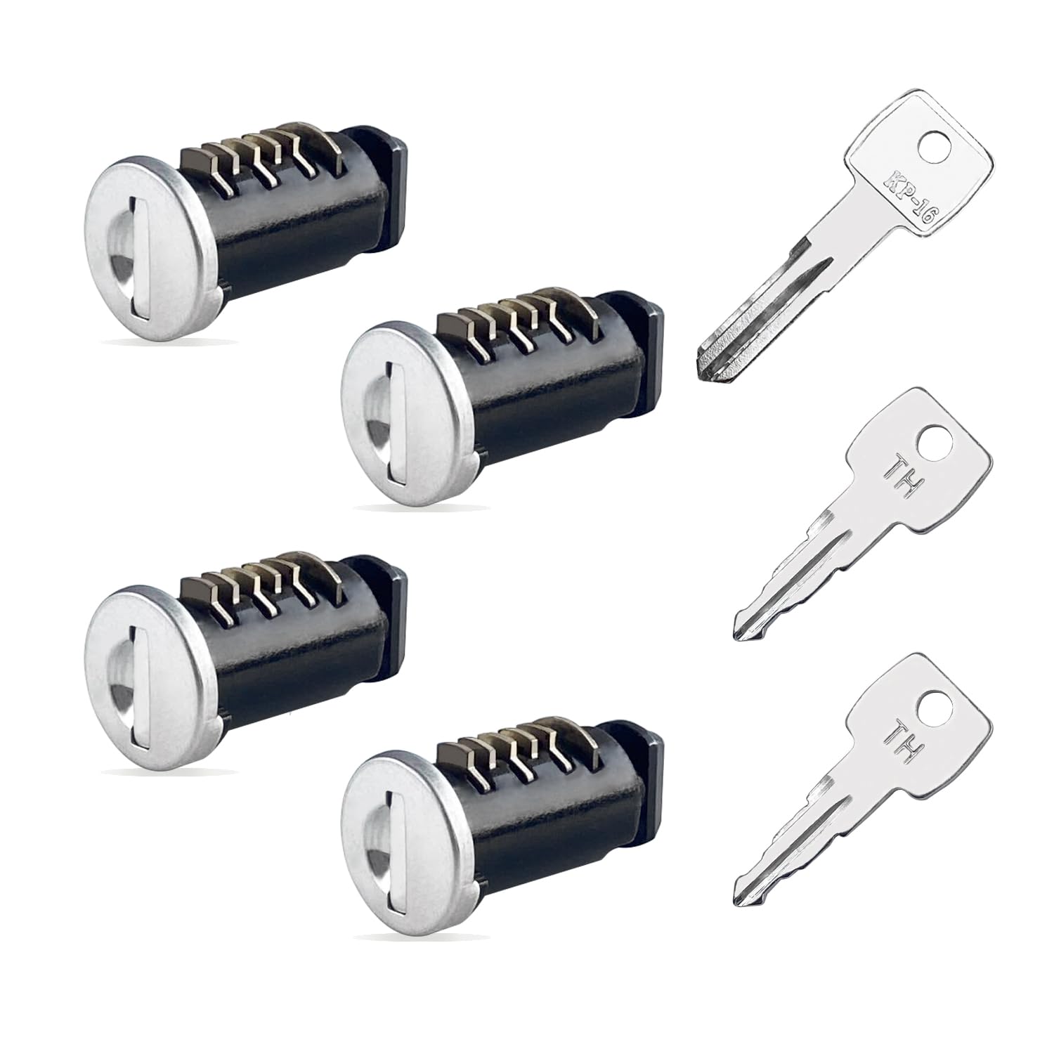 Photo 1 of KeyPower 4 Pack Lock Cores/Cylinder for Thule Car Ski, Roof, Cargo Box, Carrier Racks and Crossbars, Same Key System (SKS)?Aka One-Key System (4 Lock-core)