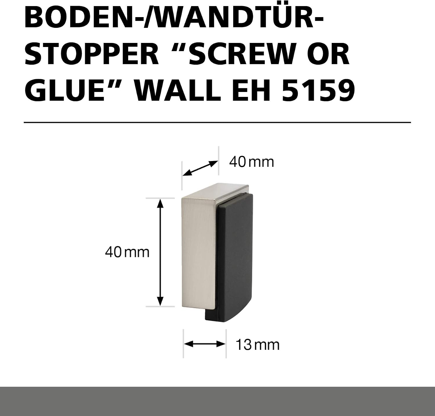 WAGNER Doorstop 2in1 Screw OR Glue Floor & Wall, 47 x 40 x 13 mm - Image 4