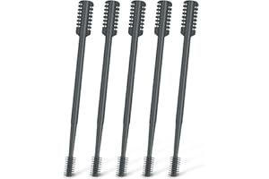 MIVZO 5PCS 2-in-1 Nasal Hair Cutter, Double-Sided Nose Hair Trimmer Upgrade, Manual Nose Trimmer Portable with Soft Cleaning Brush for Women and Men (Gray)