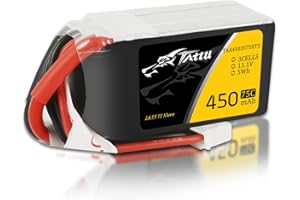 TATTU 11.1V 3S 450mAh 75C LiPo Battery Pack with XT30 Plug for Multirotor FPV 90 to 150 Size