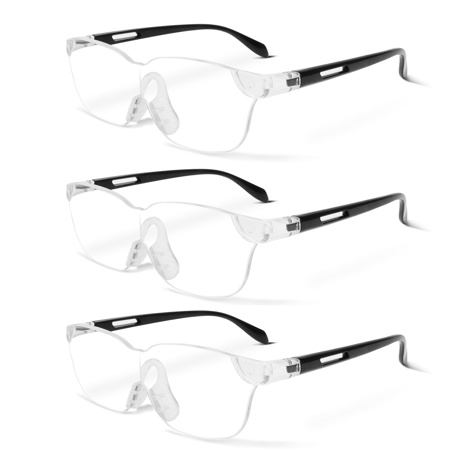 Photo 1 of *Missing Parts*
MZWOTO 3 Pair 200% Magnifying Glasses for Close Work - Lightweight Magnifier with Non-Slip Nose Pad for Reading Jewelry & Crafts, Gifts for Parents Elderly