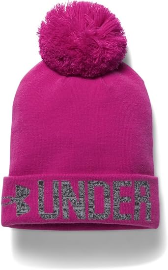 under armour logo pom beanie hat
