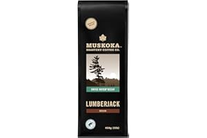Muskoka Roastery Coffee, Lumberjack, Decaf Medium Roast, Whole Bean Coffee, 454g