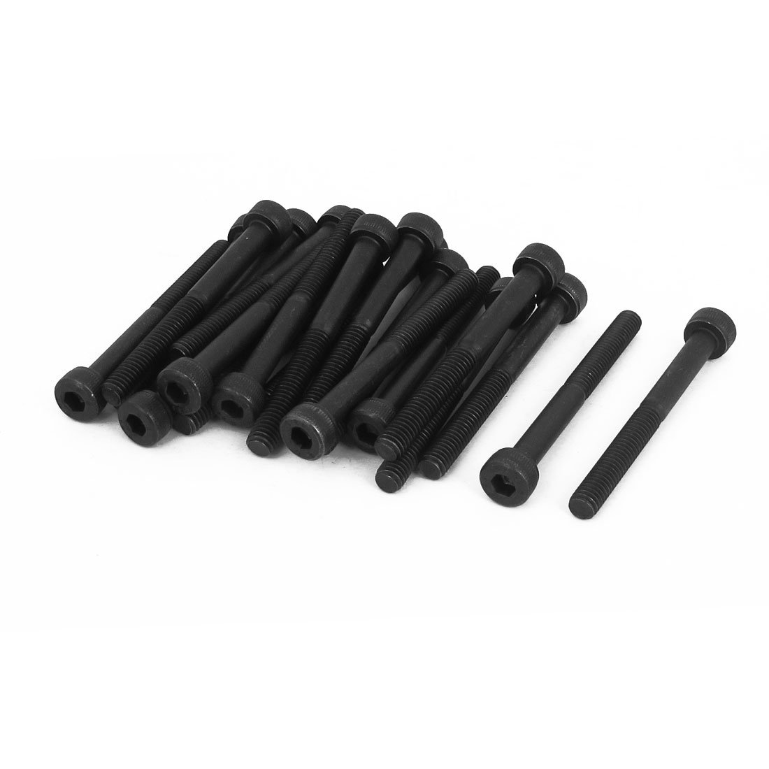 Photo 1 of uxcell M4 x 40mm 12.9 Alloy Steel Hex Socket Head Cap Screws Bolt Black 22mm Thread Length 20pcs