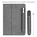 iPad Pro 9.7 Case, [Corner Protection] CaseCrown Bold Standby Pro (Canvas Charcoal Gray) w/Apple Pencil Holder for iPad Pro 9.7 Inch 2016 - Sleep/Wake, Hand Grip, Multi-Angle Viewing Stand