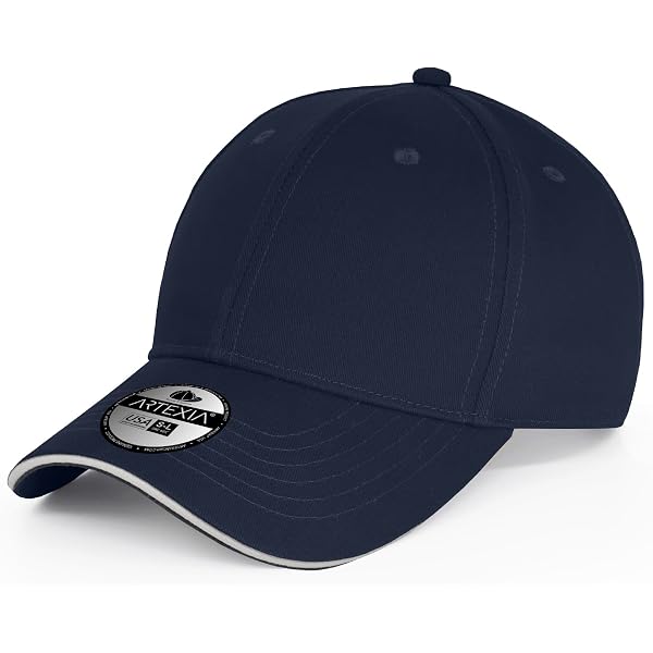 Sandwich Visor Baseball Cap- Navy/ White at Amazon Men display picture 2