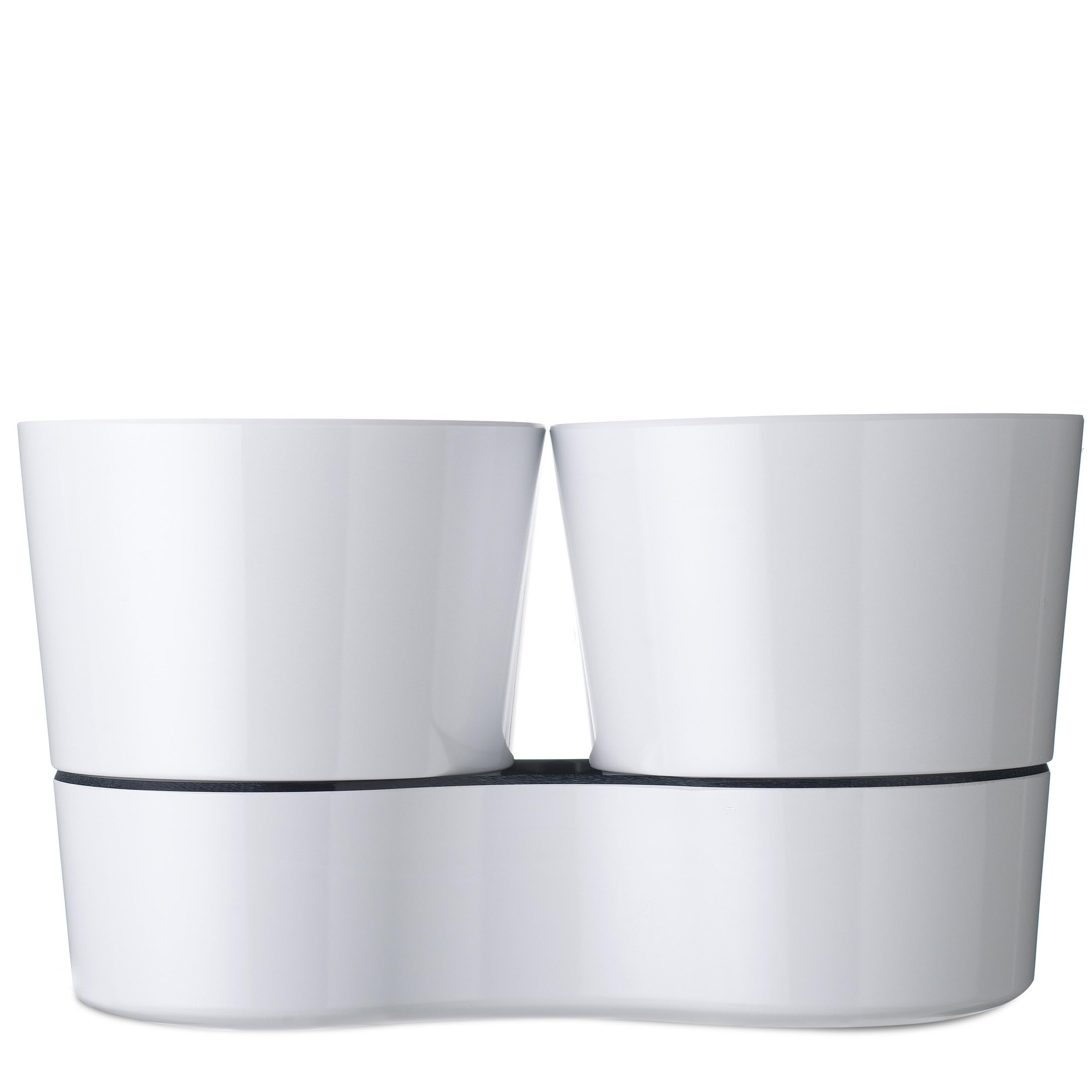 Mepal โ Fresh Herbs Jar Twin - Storage Jars for Fresh Herbs in the Kitchen - Smart Jar for Kitchen Plants & Herbs - Herb Preserver - Keeping Aromatic Herbs Fresh โ White