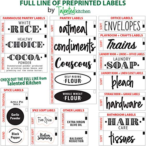 6 Pantry+Labels+Preprinted+Organization+Definitions