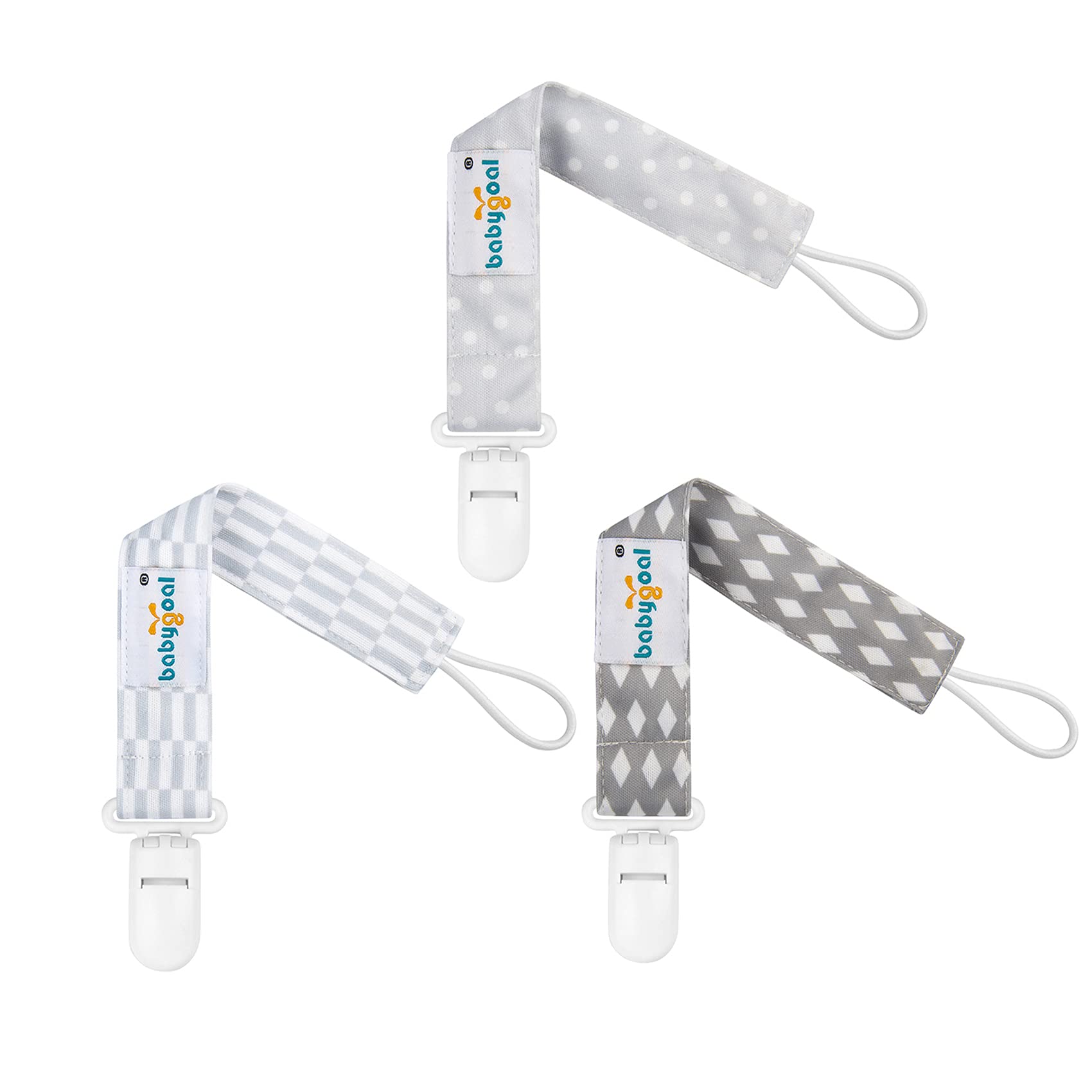 Photo 1 of Babygoal Neutral Pacifier Clips, 3 Pack Binky Paci Holder and Leash for Boys and Girls Fits for Most Pacifier, Binkie Styles & Baby Teethers & Toys and Gift PS06