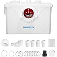 NOVORIK 700W Macerator Pump, Macerating Toilet System Pump, Sink Pump for Basement Upflush System Kitchen, Sink, Shower, Bathtub, Laundry Waste Water Disposal (700W)