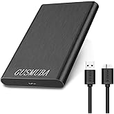 GUSMUBA External Hard Drive 2 TB, Portable Hard Drive, USB 3.0 Data Cable, 2 TB Hard Drive, Data Storage, Compatible with PC/