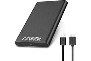 GUSMUBA External Hard Drive 2 TB, Portable Hard Drive, USB 3.0 Data Cable, 2 TB Hard Drive, Data Storage, Slim External, Comp