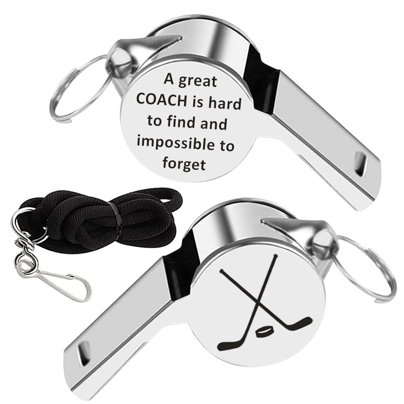 KEYCHIN Hockey Coach Whistle with Lanyard A Great Coach is Hard to Find and Impossible to Forget Whistles Field Hockey Coach Appreciation Gifts (Hockey Coach Whistle)
