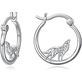 JUSTKIDSTOY Hypoallergenic Panda/Unicorn/Hummingbird/Dolphin Hoop Earrings for Women 925 Sterling Silver Animal Huggie Hoop Earrings Jewelry Gifts for Sensitive Ears