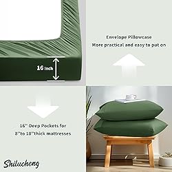 Shilucheng Tencel Sheets 4 Piece, 100% Eucalyptus