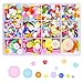 1900 Pieces Assorted Sizes Resin Mixed Buttons 2 and 4 Holes Round Craft Buttons for Sewing DIY Crafts Children's Manual Button Painting 0.23