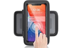 LC-dolida Shower Phone Holder Waterproof 480 Rotation Phone Stand Case Mount for Bathroom Batheub Kitchen Wall Mirro Compatible with iPhone 15 14 13 12 11 Plus Pro Max XS XR up to 6.8" Cell Phone Ink