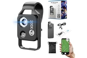 YAWOTA 2025 New Nano Zoom 200x for iPhone, Pocket Microscope Camera, Zoom Lens for iPhone and Android, Zoom Zoom with CPL Lens Magnification Zoom More Stable and Sharper, Macro Lens for Phones (Black)