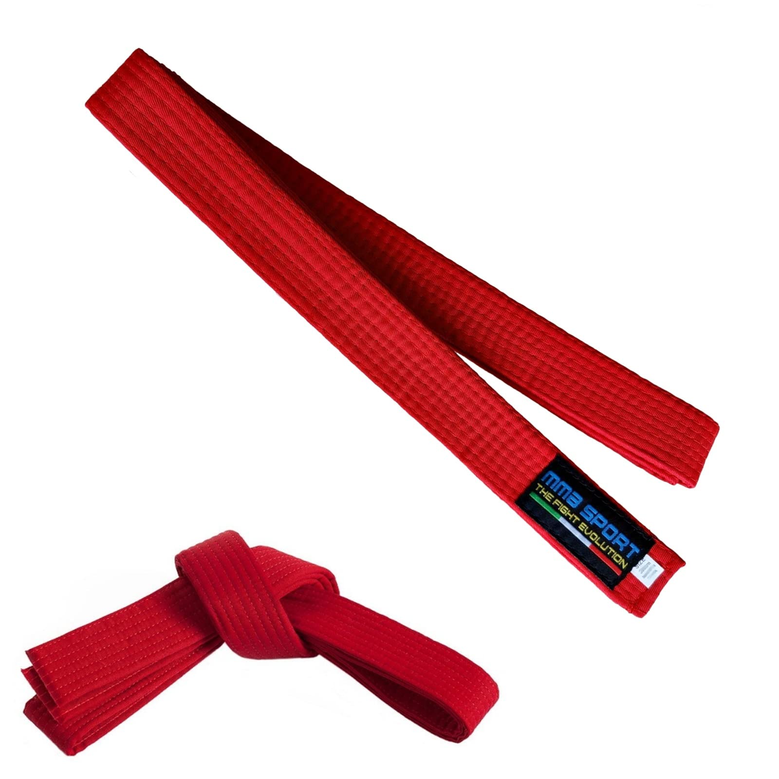 mmasport Karate Belt Judo Aikido Taekwondo Martial Arts Cotton (300 cm, Red)
