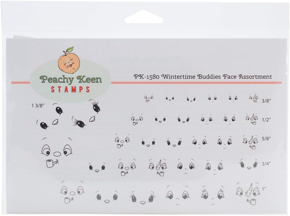 Peachy Keen Stamps PK-1580 Wintertime Buddies, Clear Face Assortment
