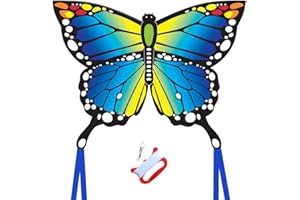 HONBO Butterfly Kites for Kids & Adults,55" x 28" Large Beginner Kite for Kids Ages 4-8,Easy to Fly for Beginners, Each Kite with 300ft Line Handle,Beach Kites for Outdoor Activities & Family Trip