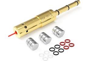 Angeebin Laser Bore Sight,End Barrel Laser BoreSighter Accurate and Easy Fit Revolvers Pistols and Air Guns