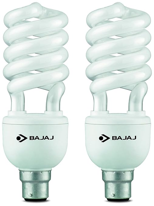 Bajaj Retrofit Ecolux T4 Spiral B22 25-Watt CFL (Pack of 2 and Cool Day Light)