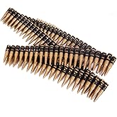 Kangaroo Plastic Fake Bullet Belt for Men and Women 60 Inches - Army Soldier Military Ammo Costume Accessories Toy - Easter Bandolier Cosplay Dress up - Cowboy Bullet Sash Straps Apparel Prop