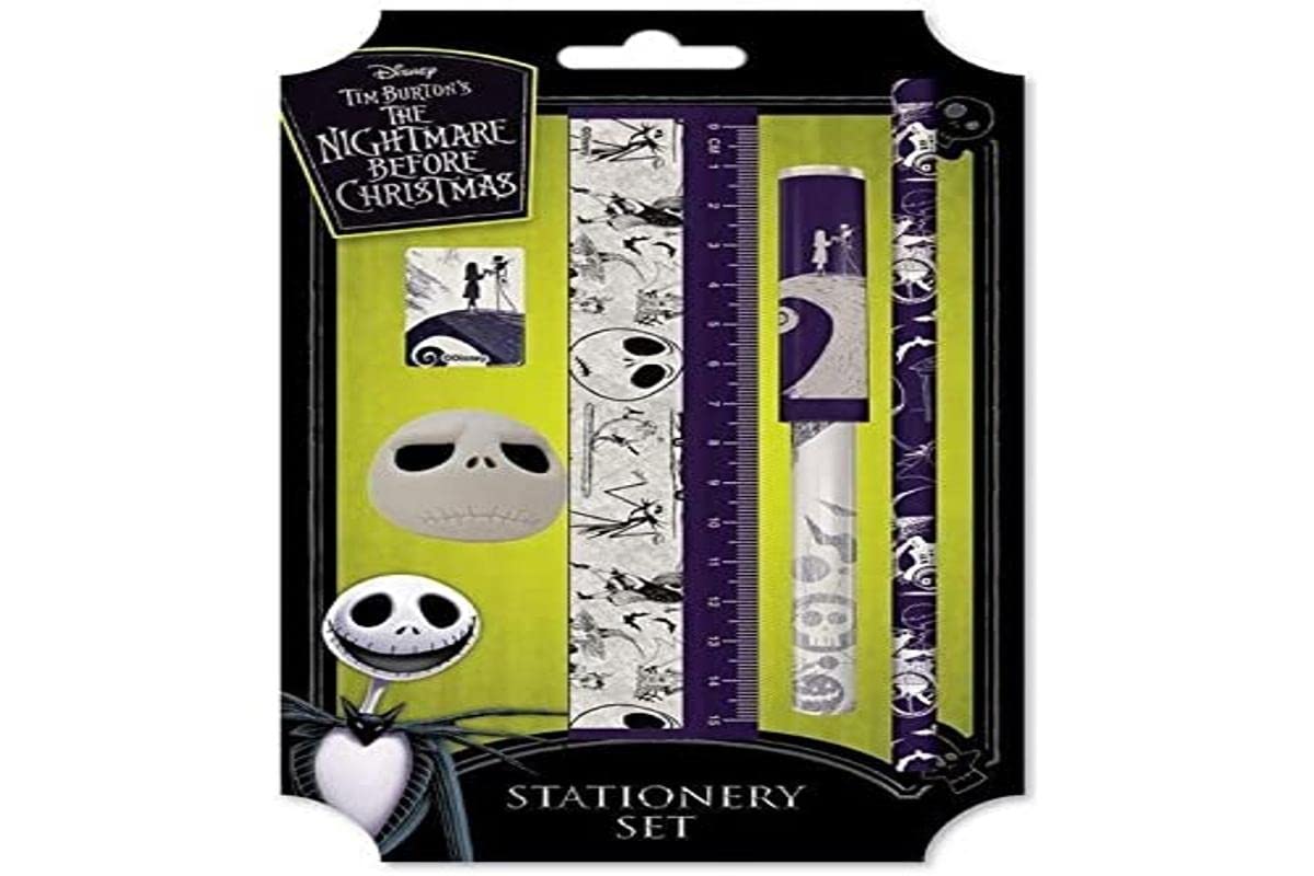 Disney Nightmare Before Christmas Stationery Set (Spiral Hill Design) - Official Merchandise