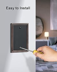 TREEWELL 2-Pack Single Blank Wall Plates, Durable