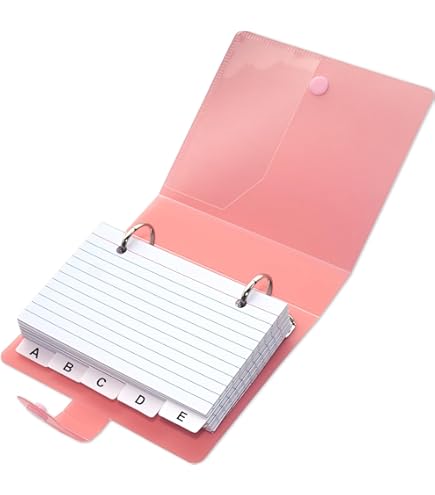 Amazon.com : 3×5” index card Binder organizer with Plastic pocket Sleeves,  small organized folder for recipes Flashcards,portable notecards case holder  (2pcs colorful) : Office Products