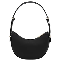 Small Crescent Smooth PU Leather Armpit Shoulder