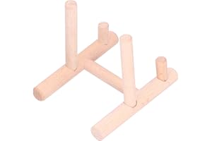 Wooden Plate Stand, Sturdy Beech Wood Display Holder for Plates Photos Crafts, with Multipurpose Lightweight Design, for Home