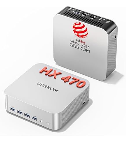 GEEKOM A8 Max Mini PC with AMD Ryzen 9 8945HS((Upgraded 8745HS
