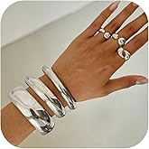 Your Always Charm Gold Bangles for Women Bangle Bracelets Chunky Bangles Bracelets Non Tarnish Gold/Silver Bracelet for Women Trendy Jewelry Gift