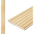 Art3d 4 Pc 96"x5.7" Wood Slat Wall Panel for Interior, Ceiling and Decoration, Semi-Cylinder Design, 15.2 SqFt