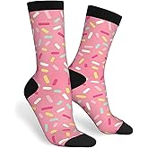 JKJOJIA Fun Colorful Novelty Socks, Food Crazy Crew Socks Casual Dress Socks for Men Women Gifts