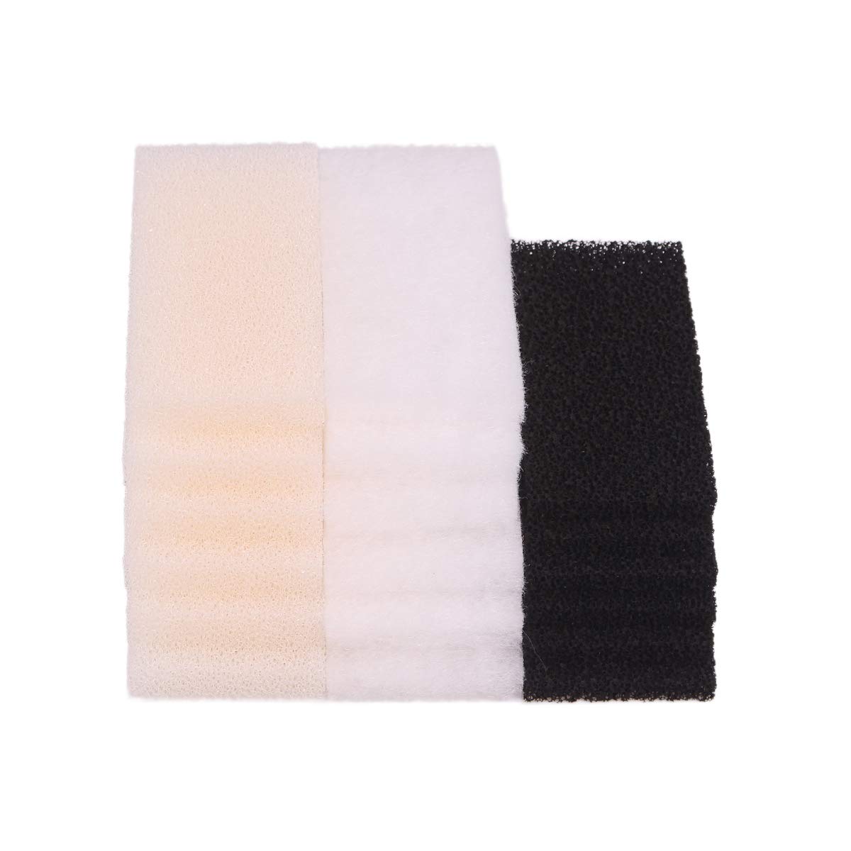 INGVIEE Compatible Foam Filter Pads for Fluval U2 (6x Foam Pads, 6x Carbon filter, 6x polyester filter pads)